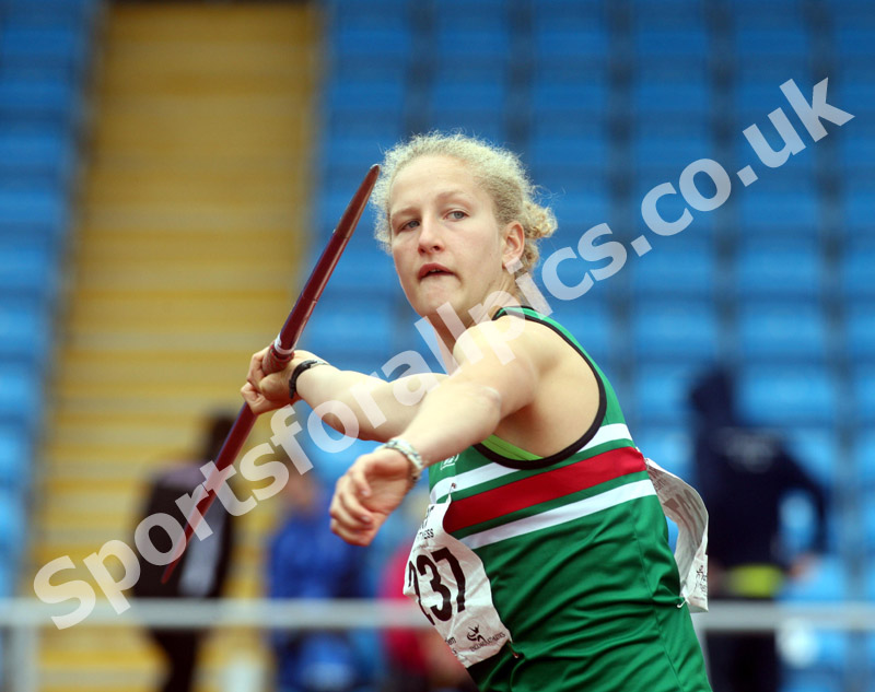 Jasmin Dotzek (unattached), senior javelin, Northern Championships, Sport City Manchester